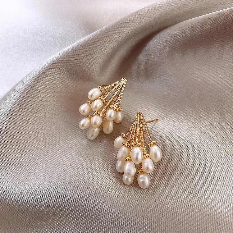 Noelle - Pearl Tassel Earrings for Women
