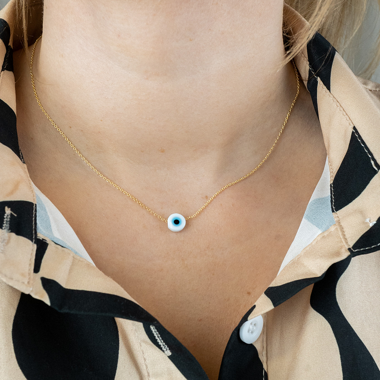 Amira - Glossy Nazar Evil Eye Necklace for Women