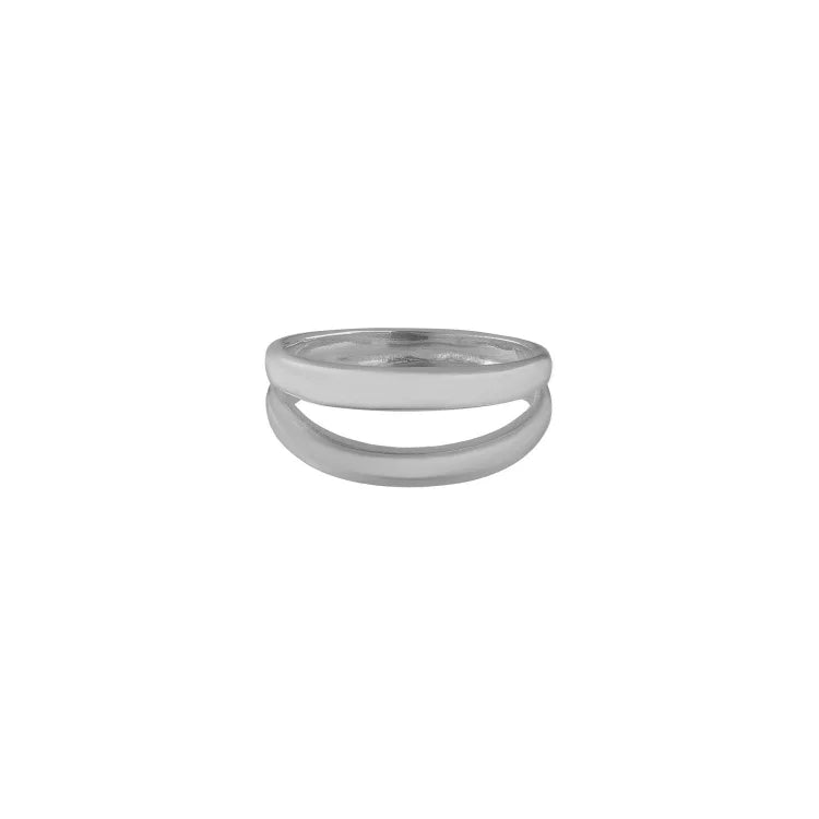 Aluna Double Band Ring - Minimalist Stackable Jewellery