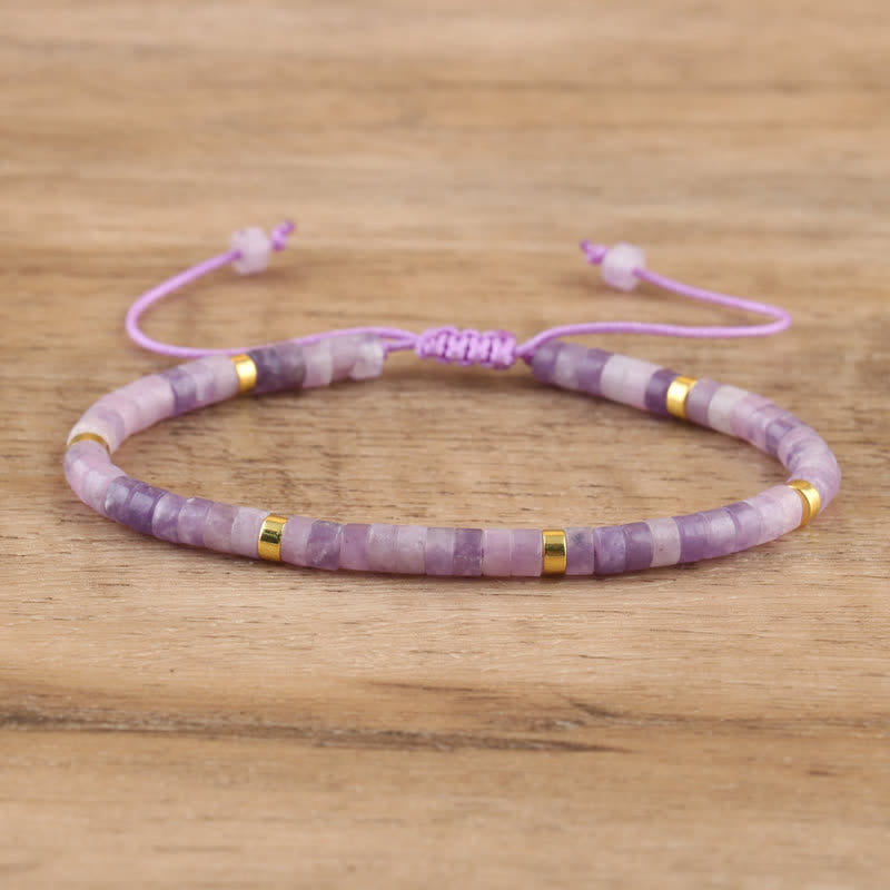 Seraphina - Braided Natural Stone Bead Bracelet for Women