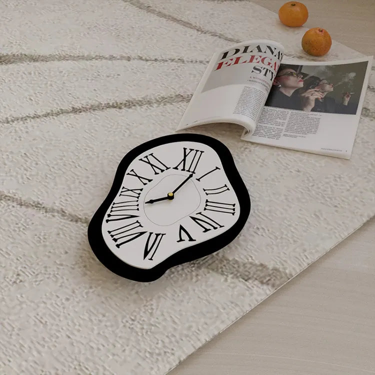 Surrealist Black Wall Clock - Artistic & Stylish