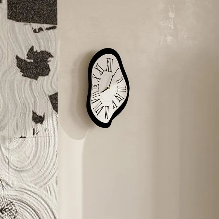 Surrealist Black Wall Clock - Artistic & Stylish
