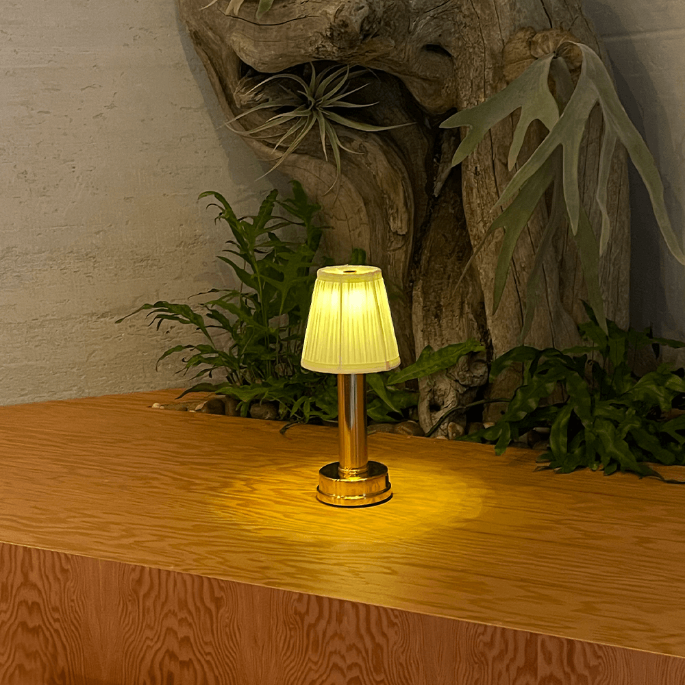 Cordless Dimmable Fabric Table Lamp - Elegant