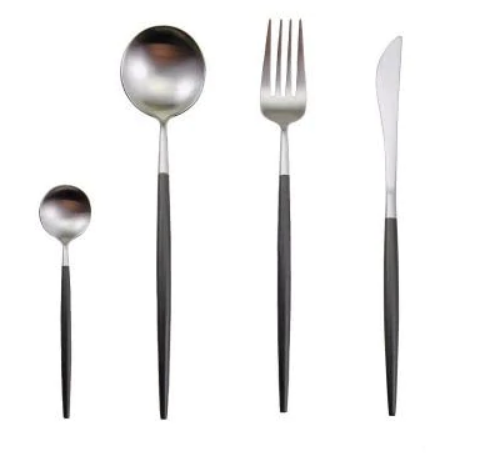 Luxe 24-Piece Gold-Silver Cutlery Set