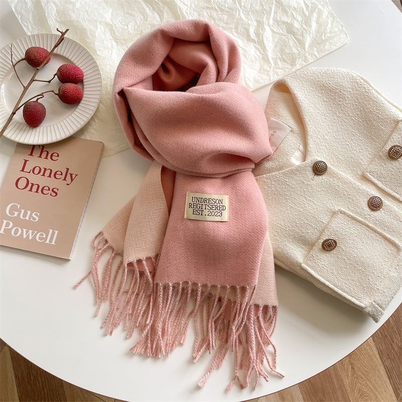 LuxeTwist Scarf - Reversible Pashmina Wrap with Tassels
