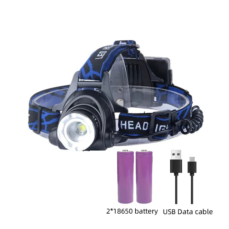 PowerGlow - Rechargeable Waterproof LED Headlamp for Outdoor Adventures