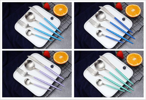 Luxe 24-Piece Gold-Silver Cutlery Set