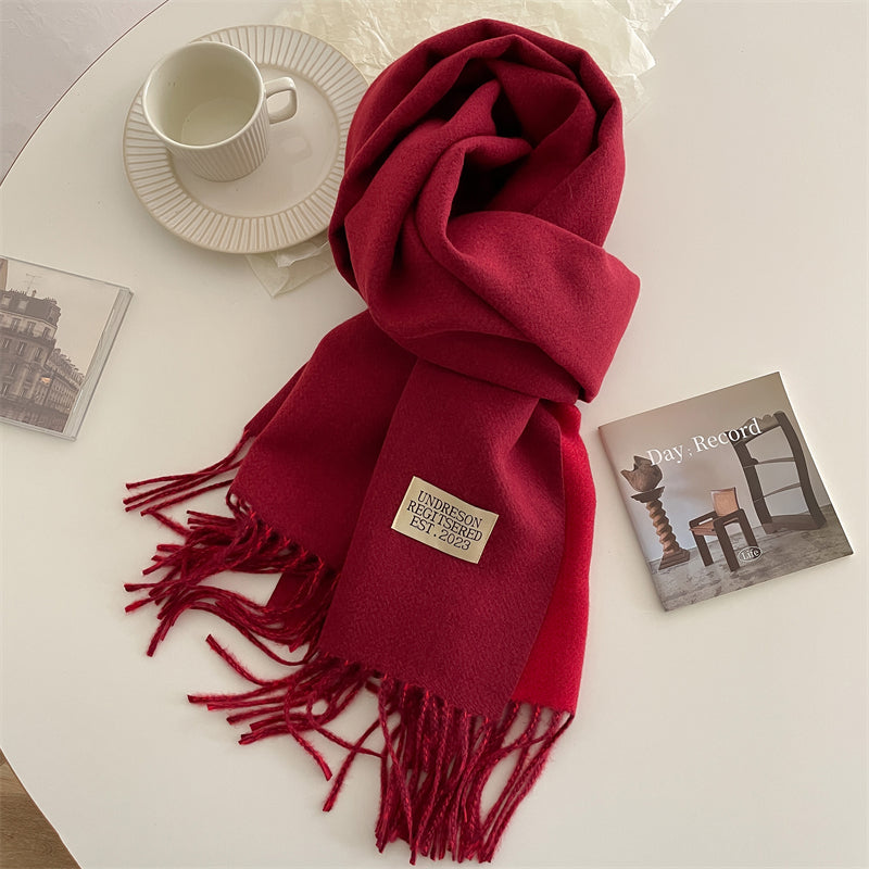 LuxeTwist Scarf - Reversible Pashmina Wrap with Tassels