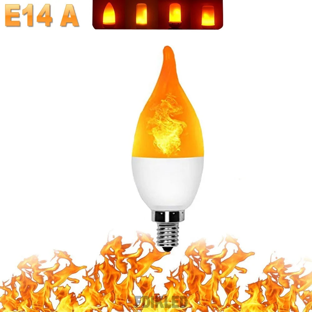 FlameGlow LED Party Lamp - 4 Flame Modes