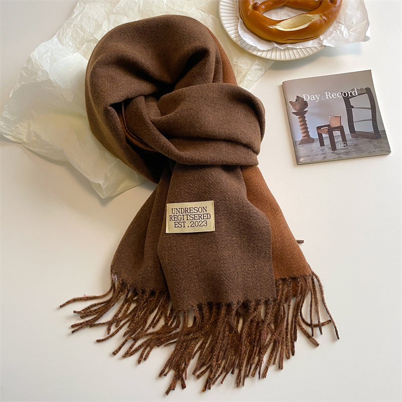 LuxeTwist Scarf - Reversible Pashmina Wrap with Tassels