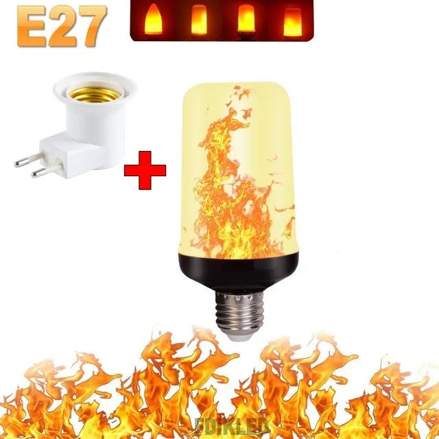 FlameGlow LED Party Lamp - 4 Flame Modes