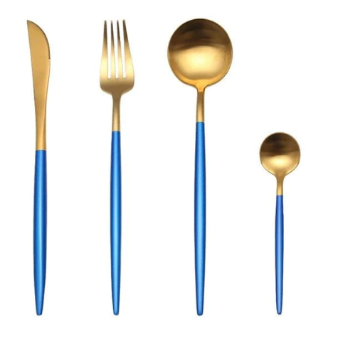 Luxe 24-Piece Gold-Silver Cutlery Set