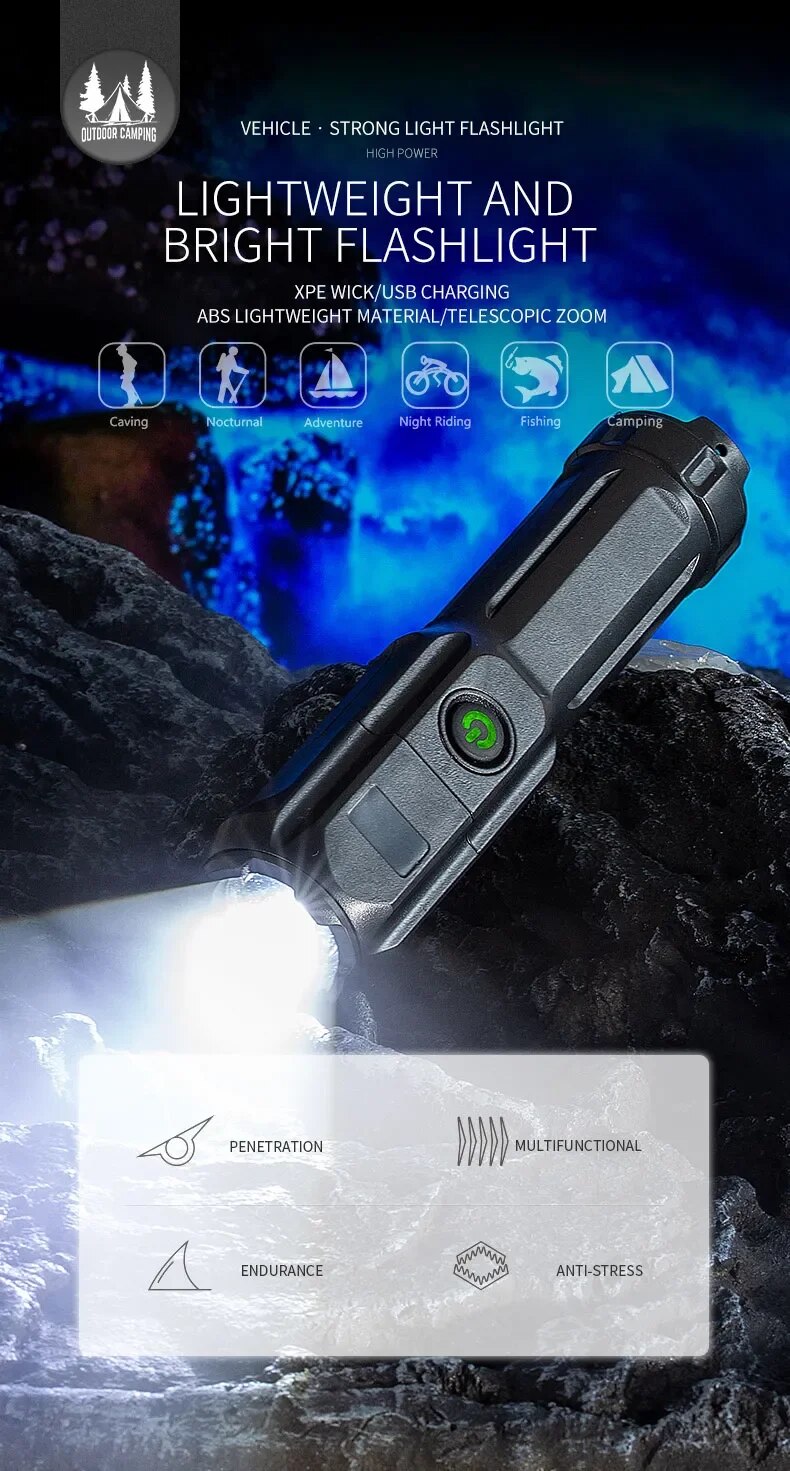 PowerBeam - Rechargeable LED Zoom Flashlight