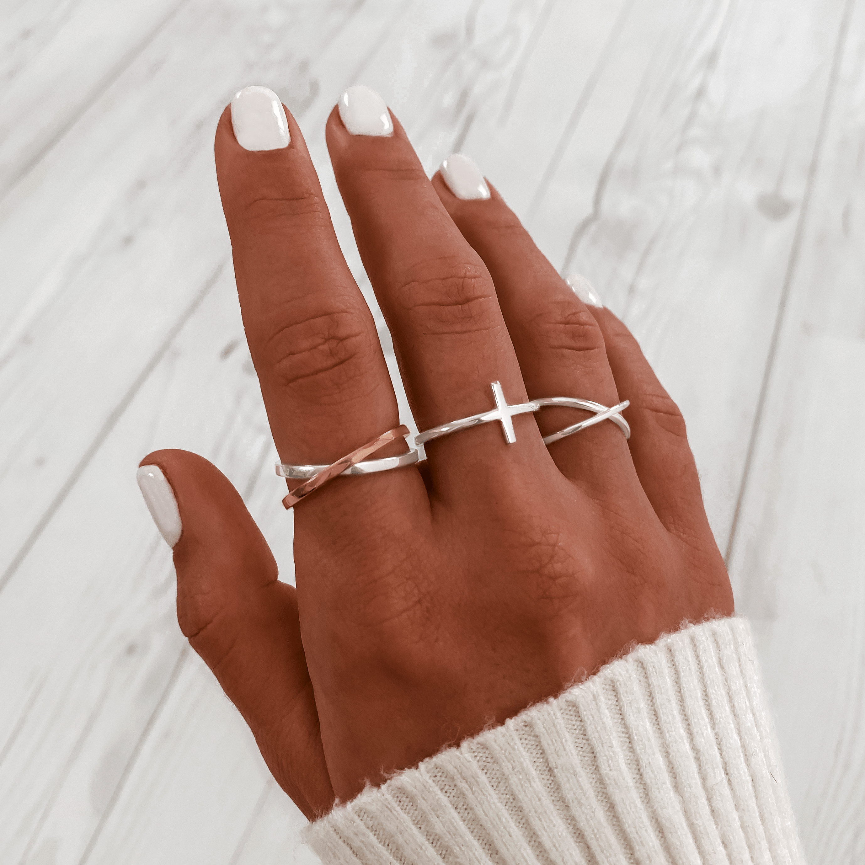 Calindra - Double Cross Ring for Women