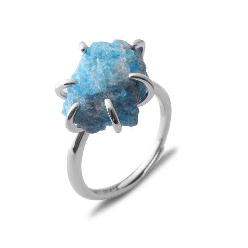 Liora - Adjustable Six-Prong Natural Crystal Ring