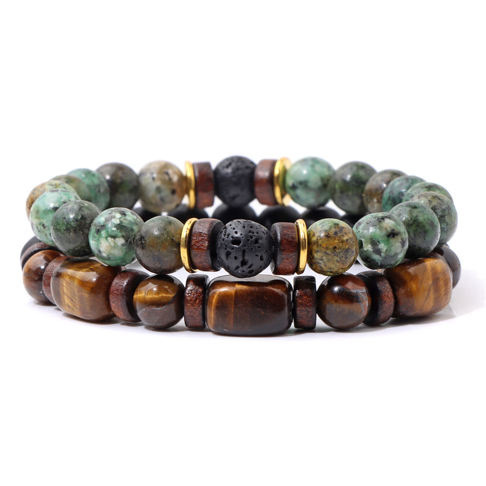 Naya - African Turquoise & Tiger Eye Bracelet for Women