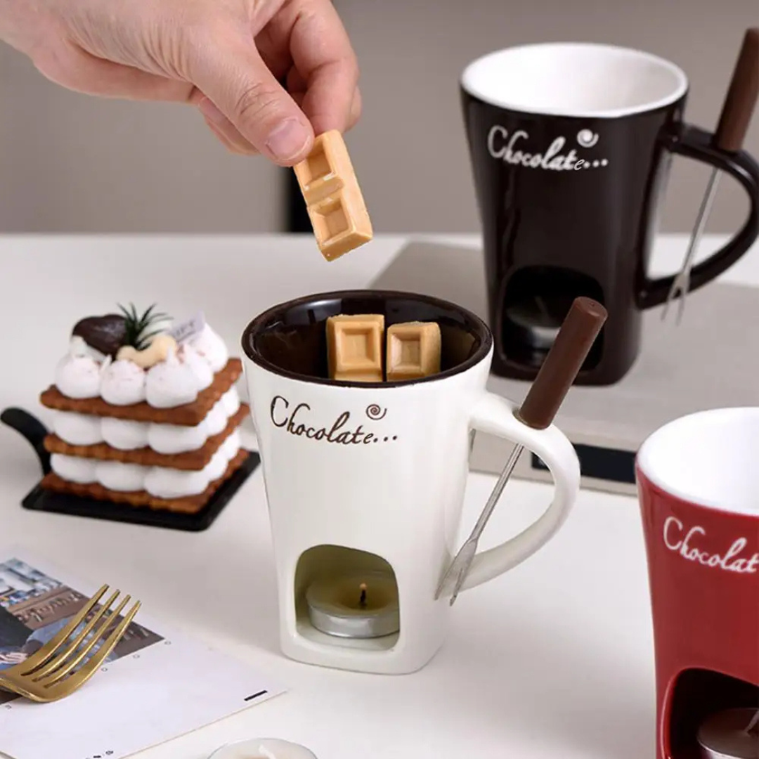 ChocoFondue - Ceramic Chocolate & Cheese Melting Bowl