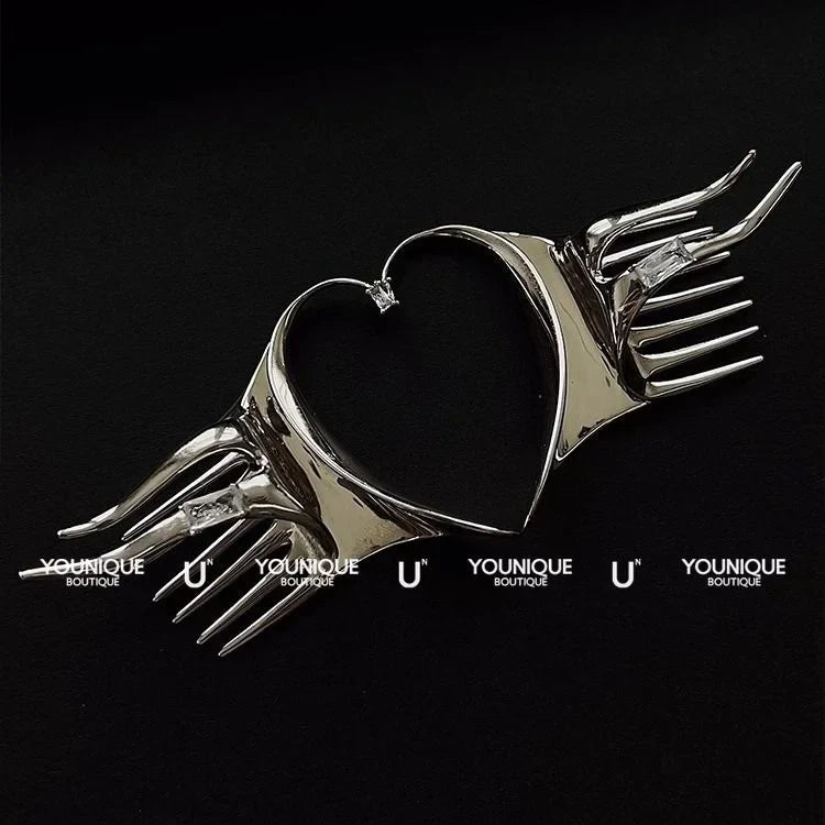 Elysia - Elf Wing Silver Ear Cuff for Women