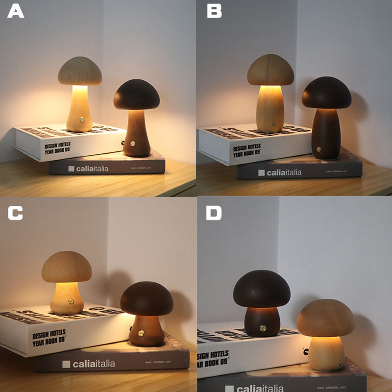 Mushroomlight - Wireless Wooden LED Night Light