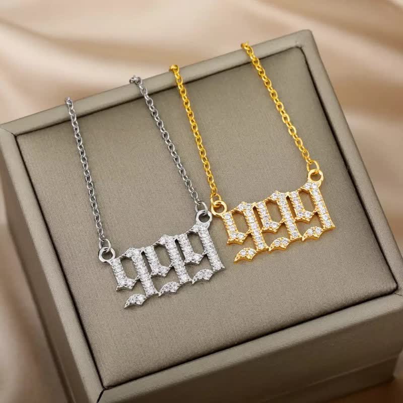 Zirconia - Angel Numbers Necklace for Women