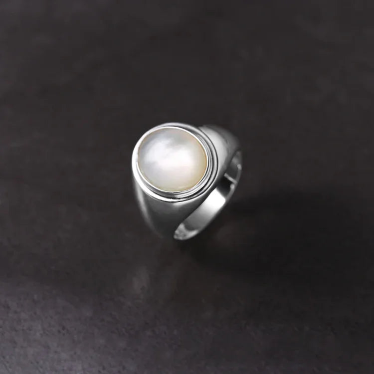 Isla - Pinctada Albina Sterling Silver Ring for Women
