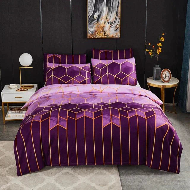 Geometric Duvet Cover - Breathable & Cooling