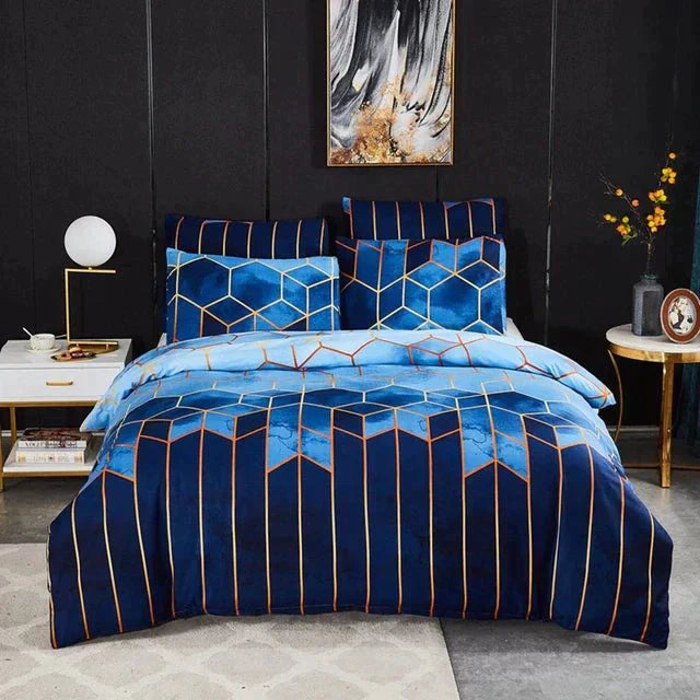 Geometric Duvet Cover - Breathable & Cooling
