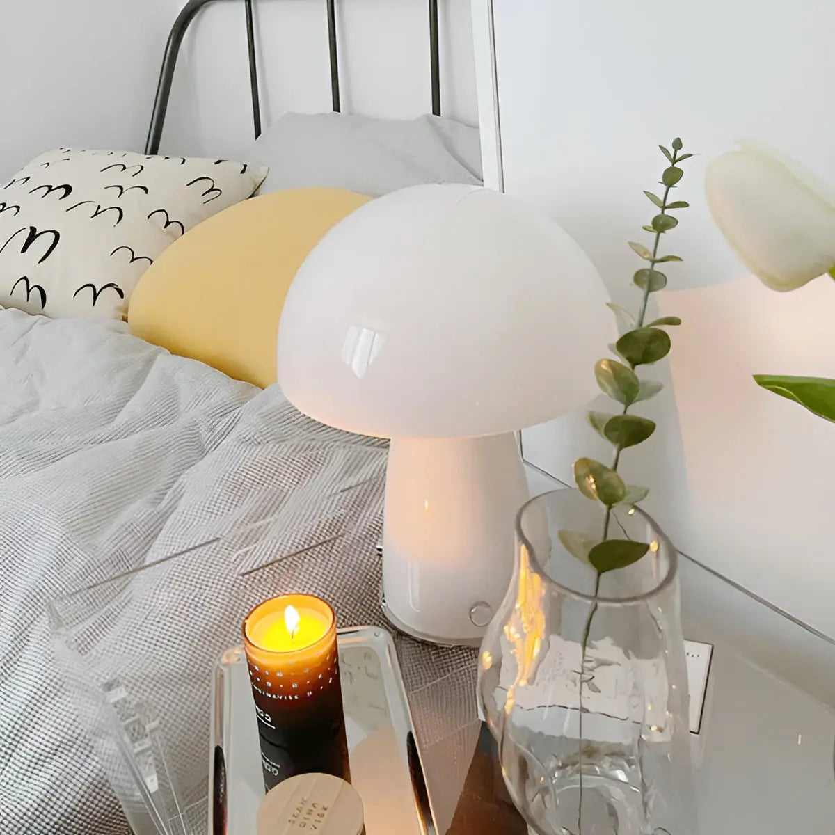 Scandinavian LED Mushroom Lamp - Warm Mushroom Table Light