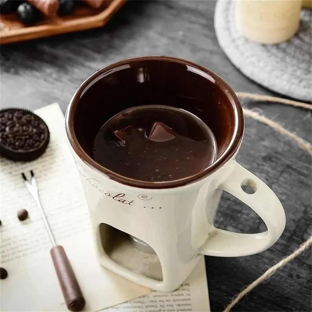 ChocoFondue - Ceramic Chocolate & Cheese Melting Bowl