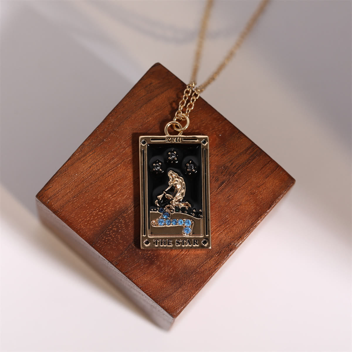 Amara - Tarot Drop Pendant Necklace with Zirconia for Women
