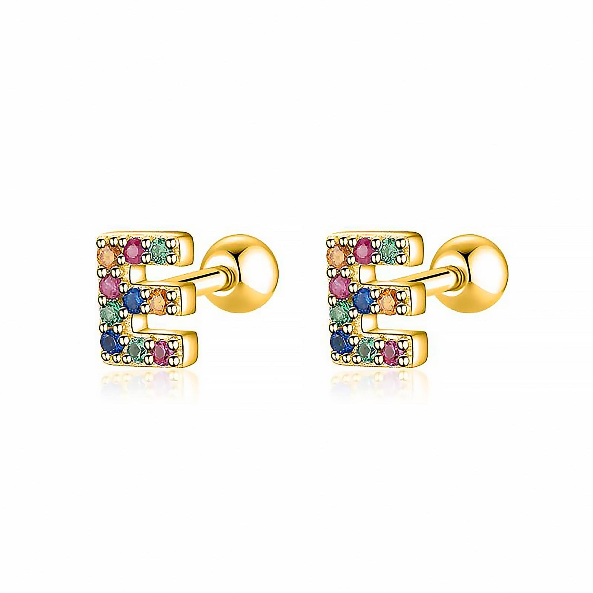 Letria - Colourful Initial Earrings for Women