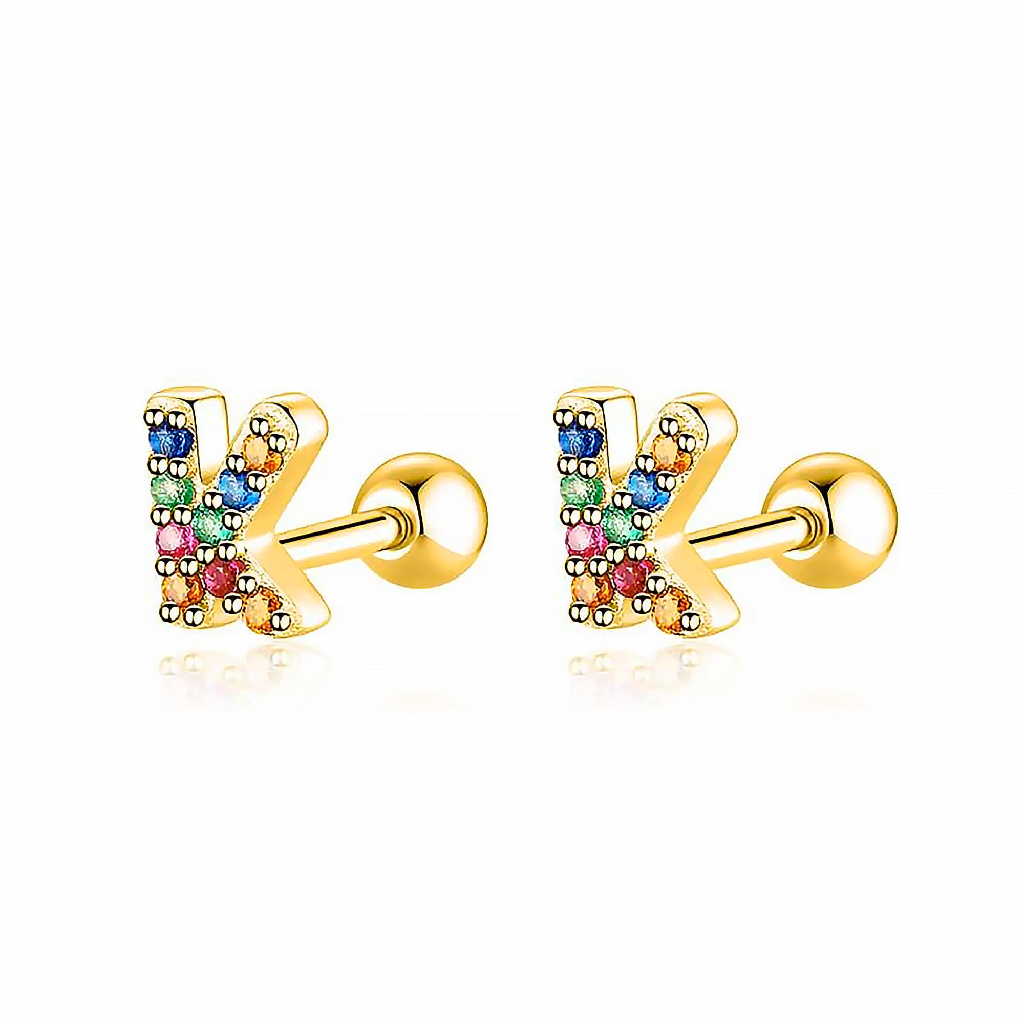 Letria - Colourful Initial Earrings for Women