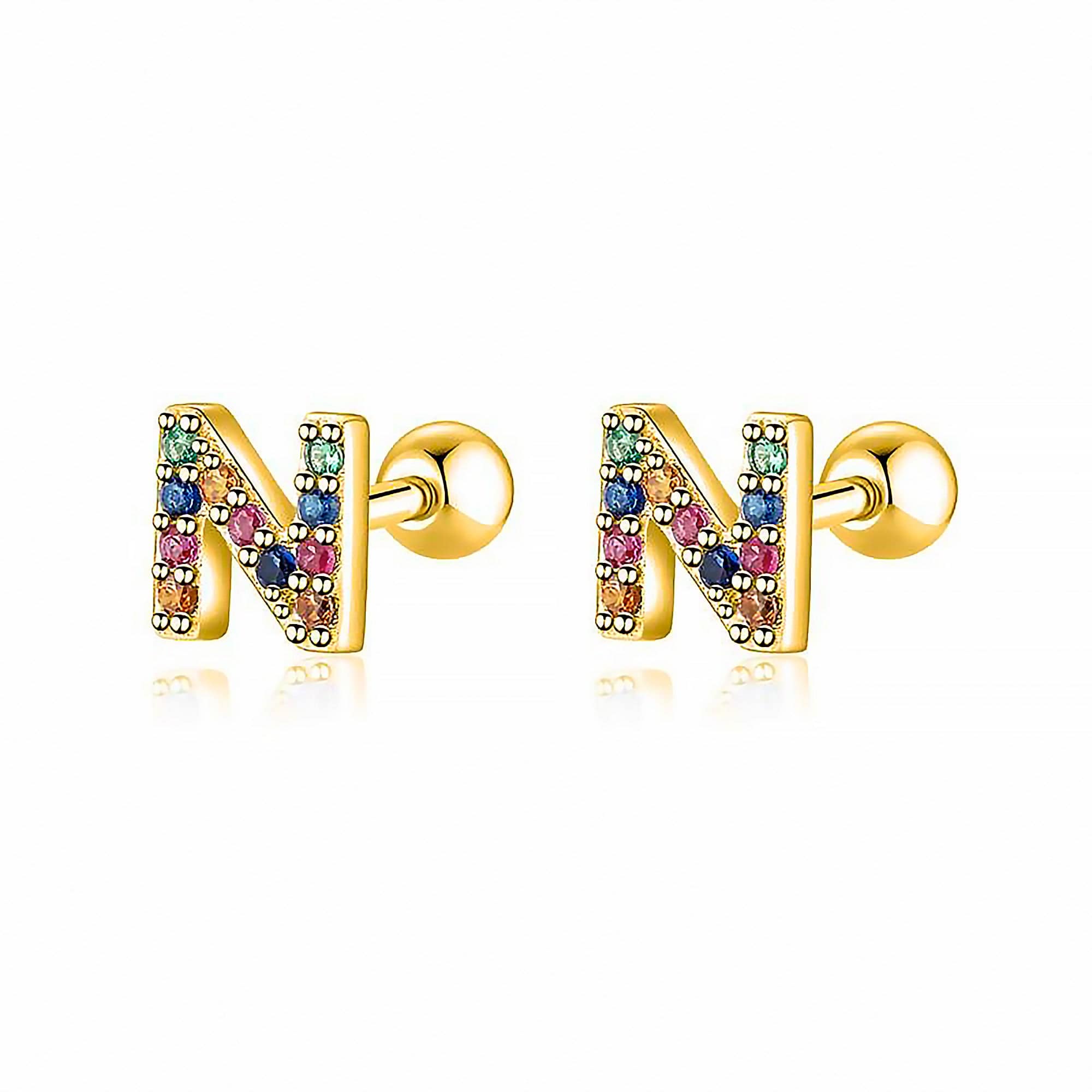 Letria - Colourful Initial Earrings for Women