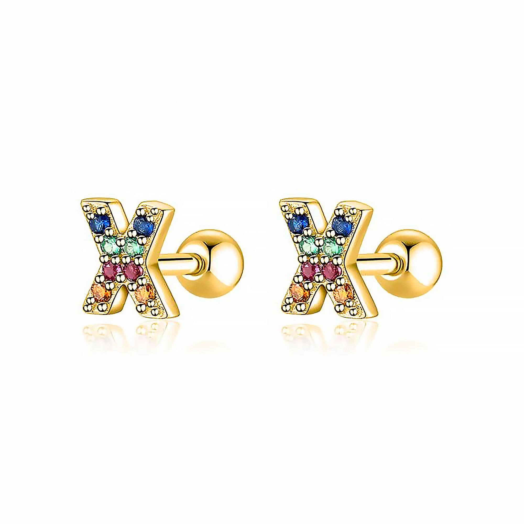Letria - Colourful Initial Earrings for Women