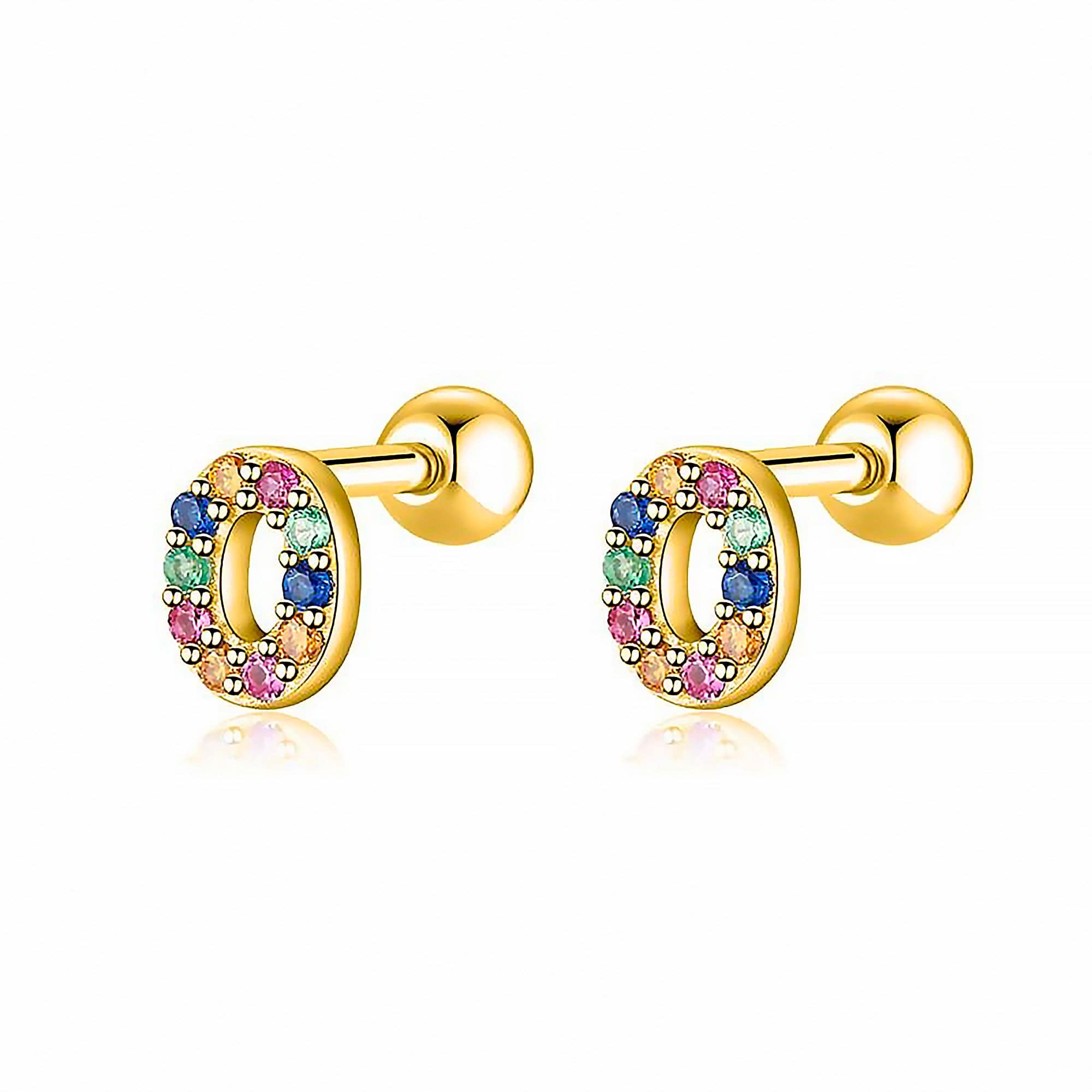 Letria - Colourful Initial Earrings for Women