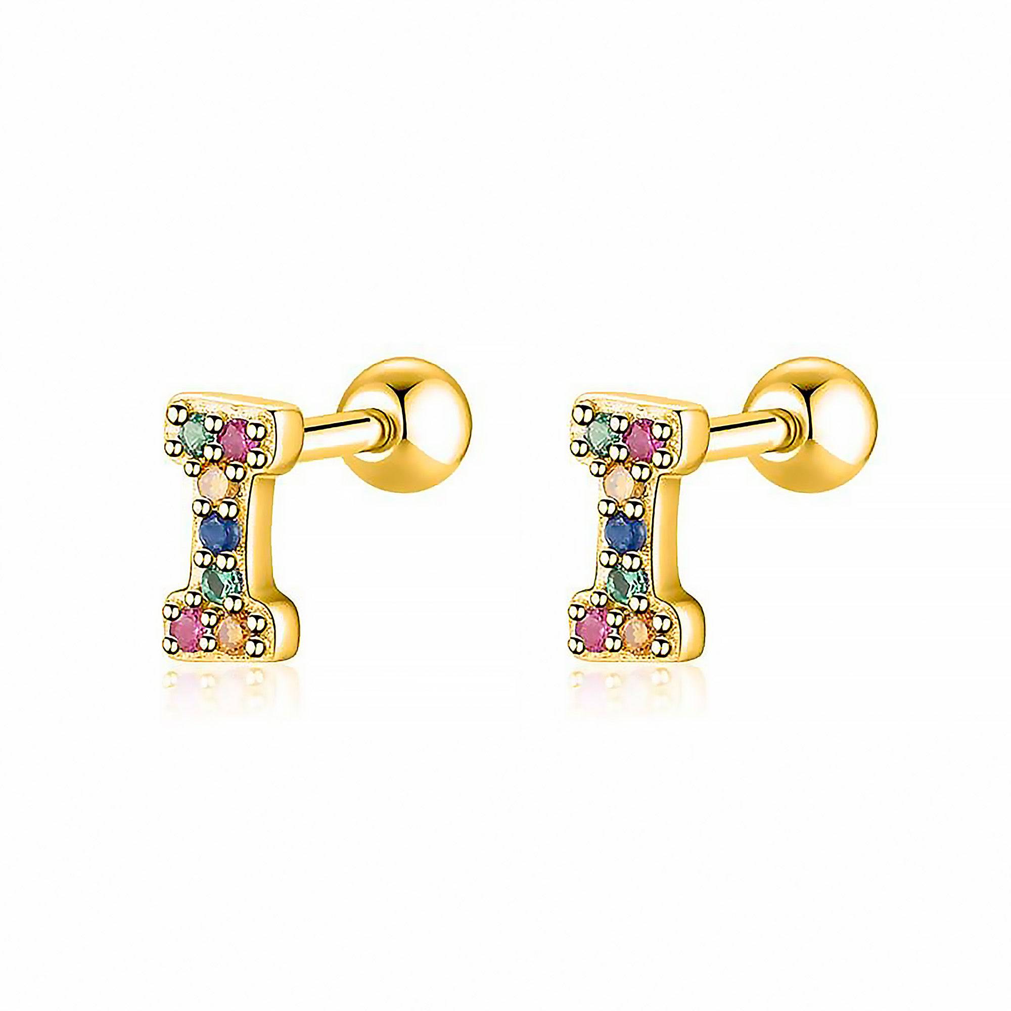 Letria - Colourful Initial Earrings for Women