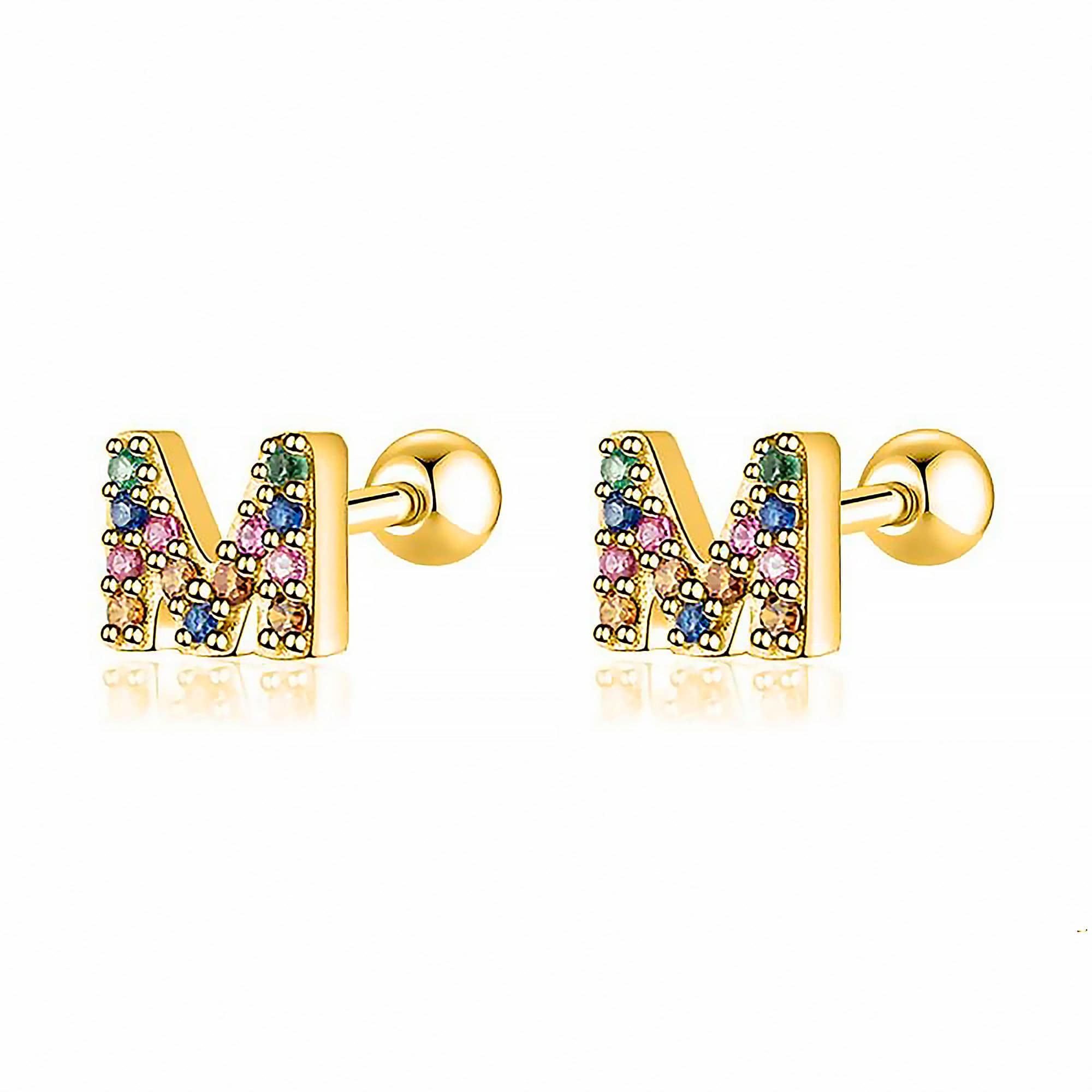 Letria - Colourful Initial Earrings for Women