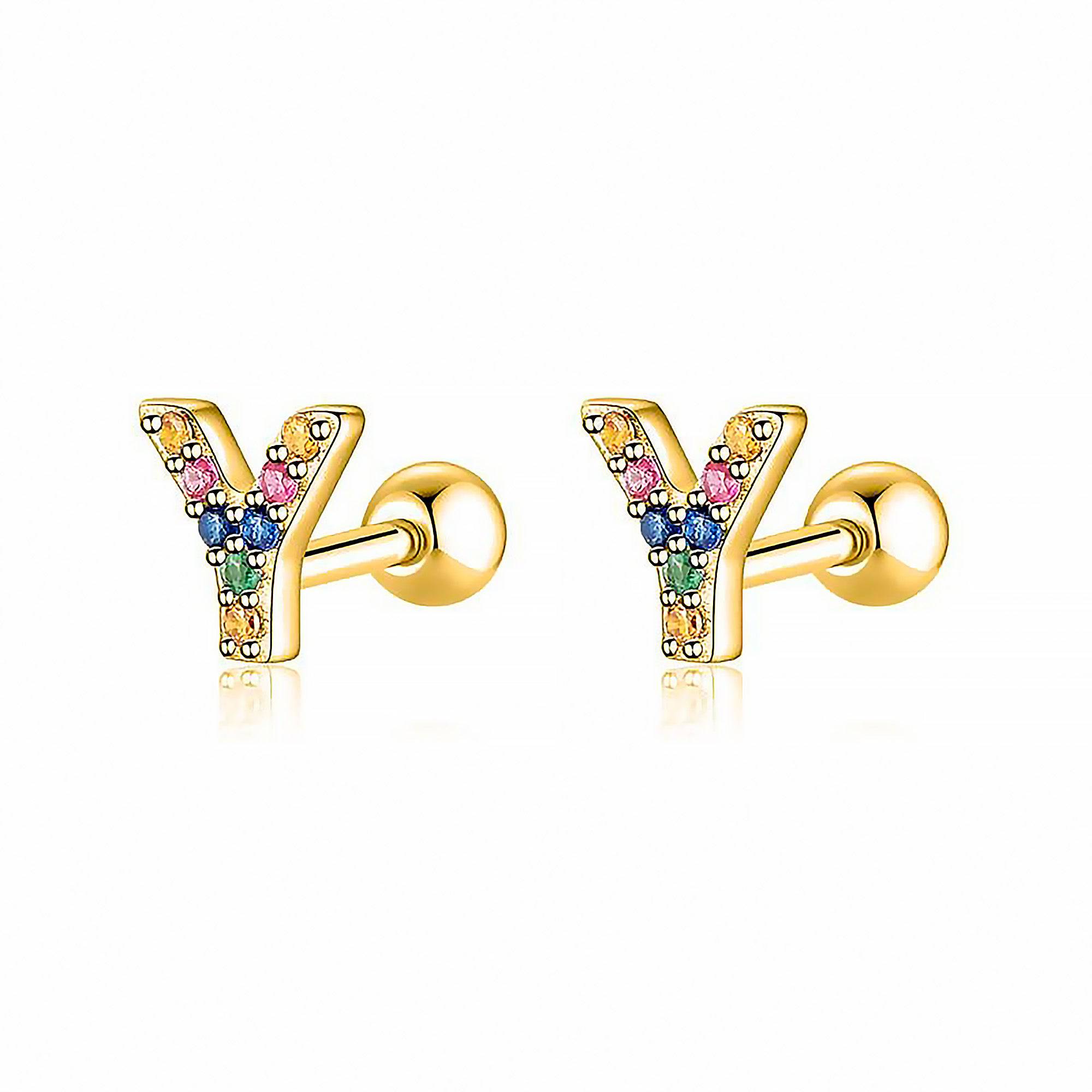 Letria - Colourful Initial Earrings for Women