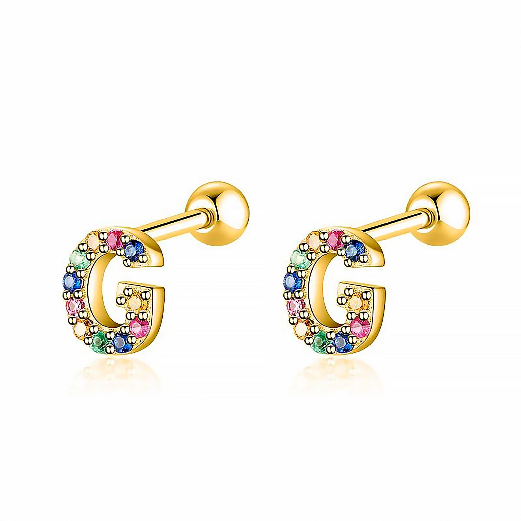 Letria - Colourful Initial Earrings for Women