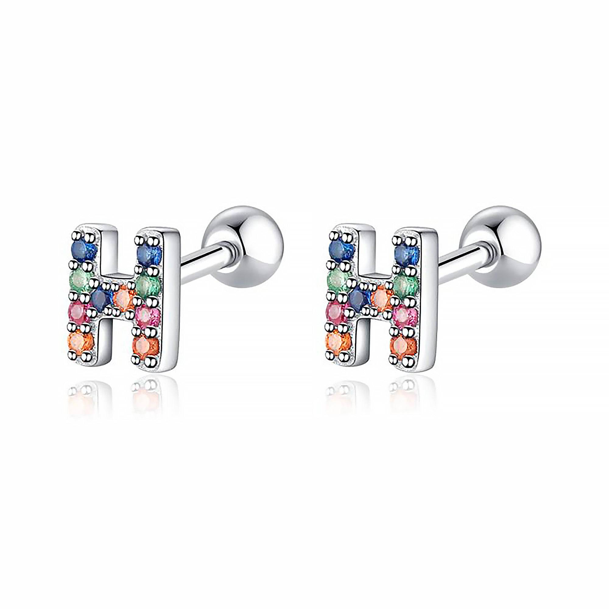 Letria - Colourful Initial Earrings for Women