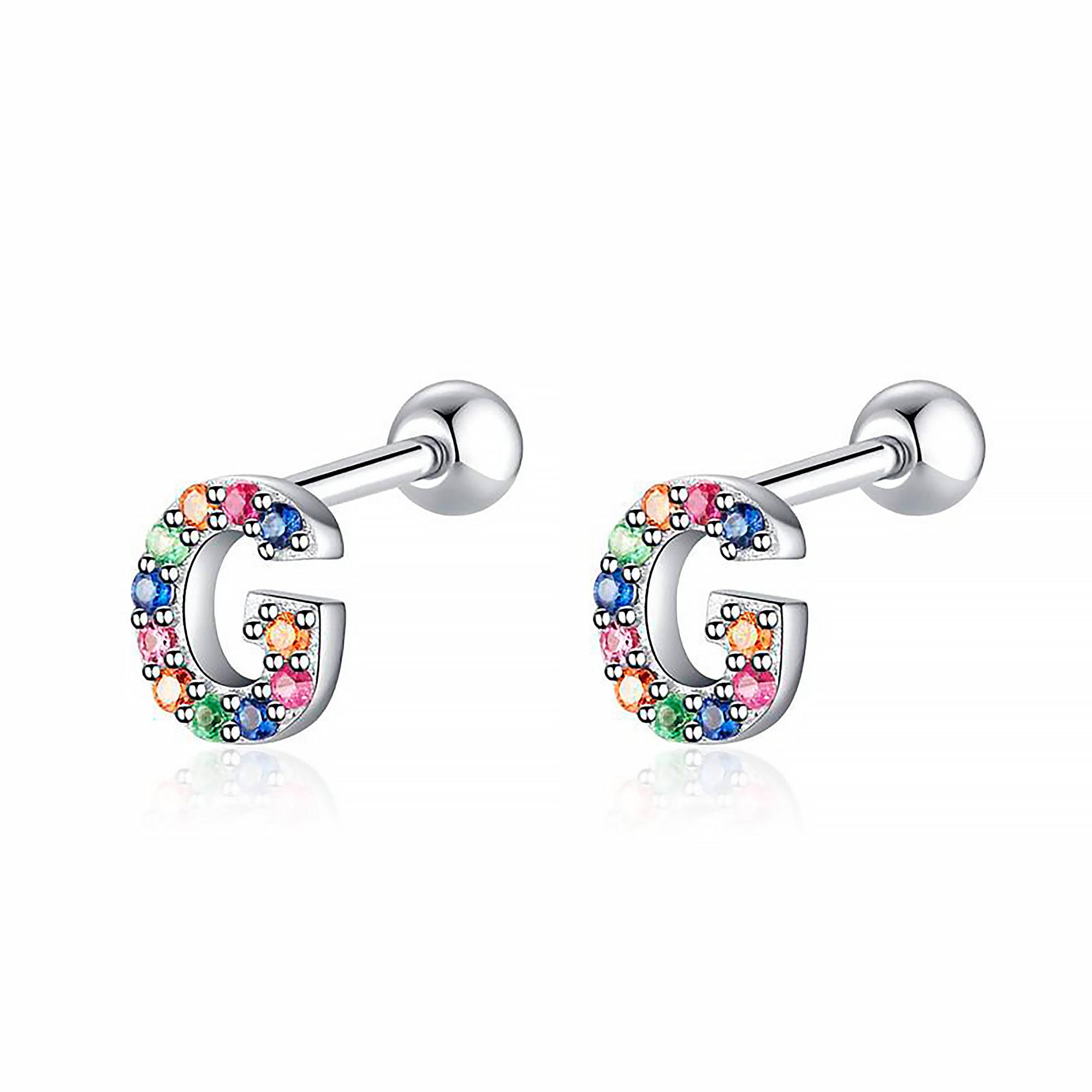 Letria - Colourful Initial Earrings for Women