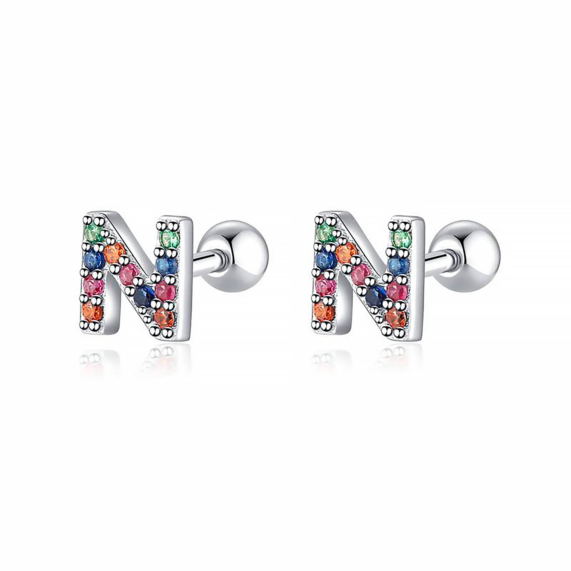 Letria - Colourful Initial Earrings for Women
