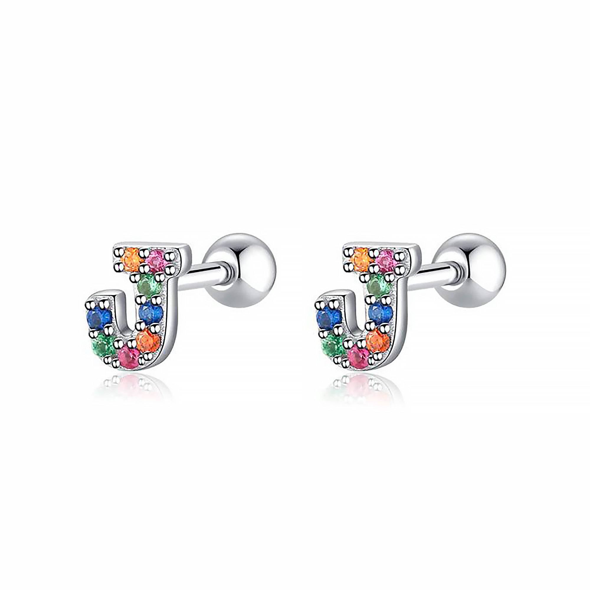 Letria - Colourful Initial Earrings for Women