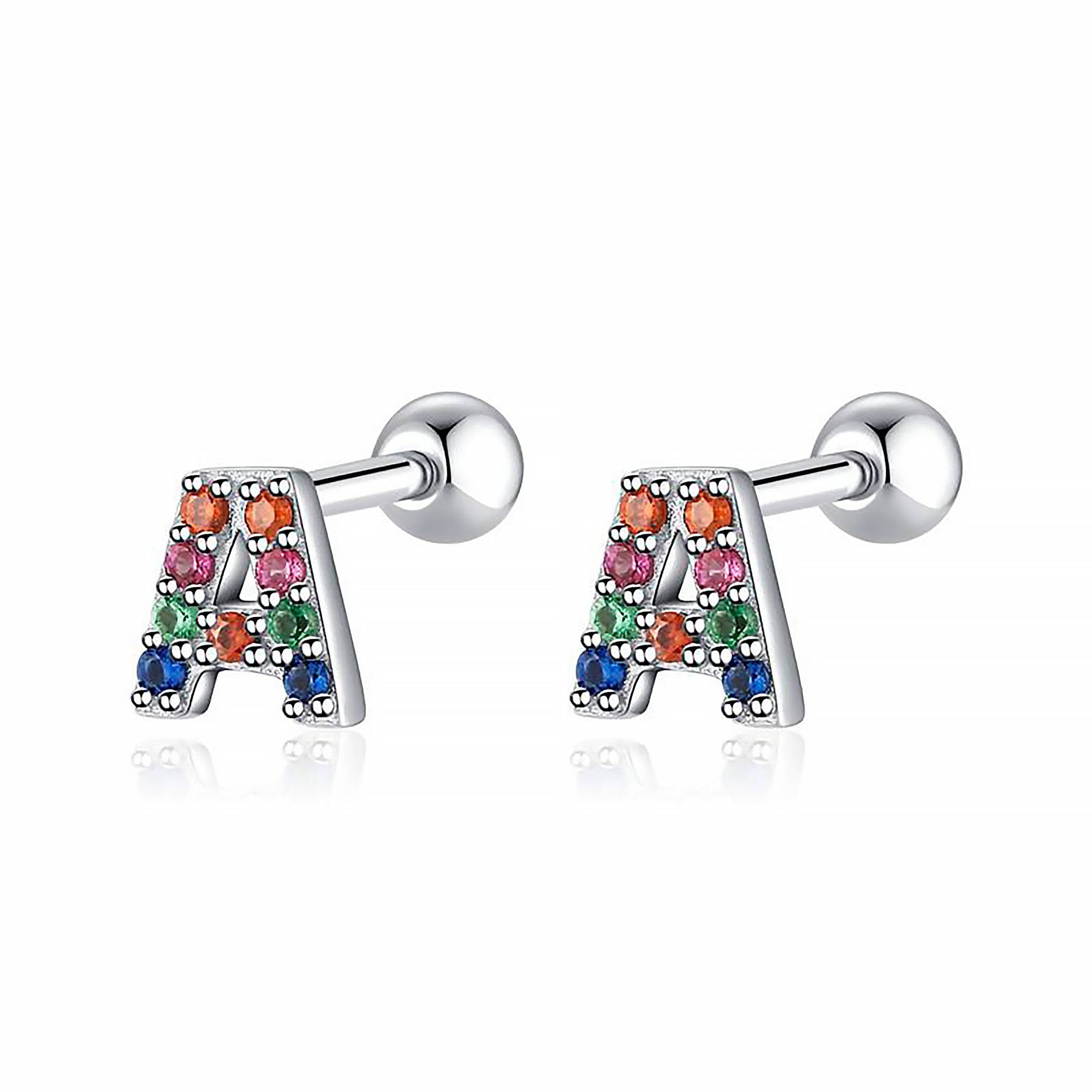 Letria - Colourful Initial Earrings for Women