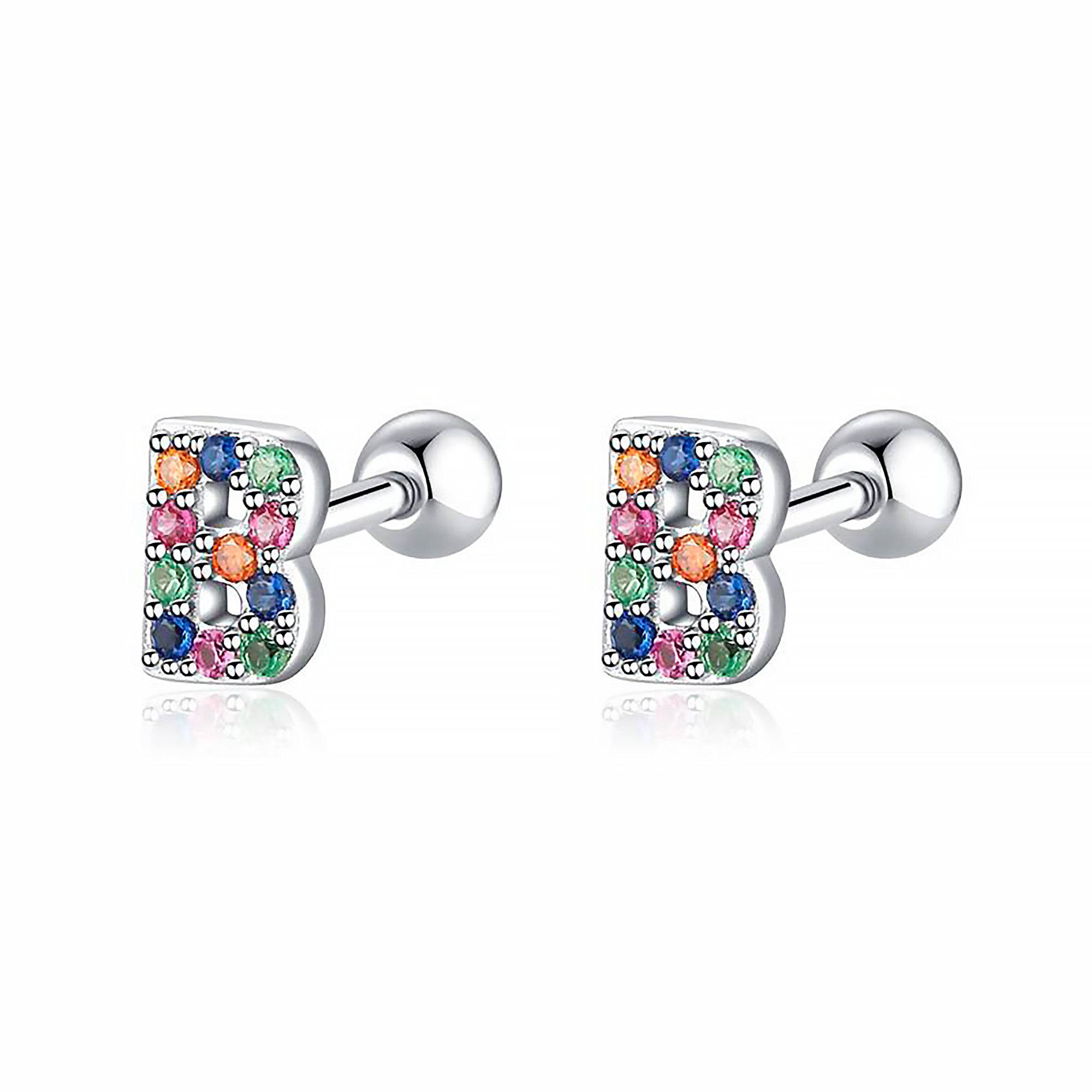 Letria - Colourful Initial Earrings for Women
