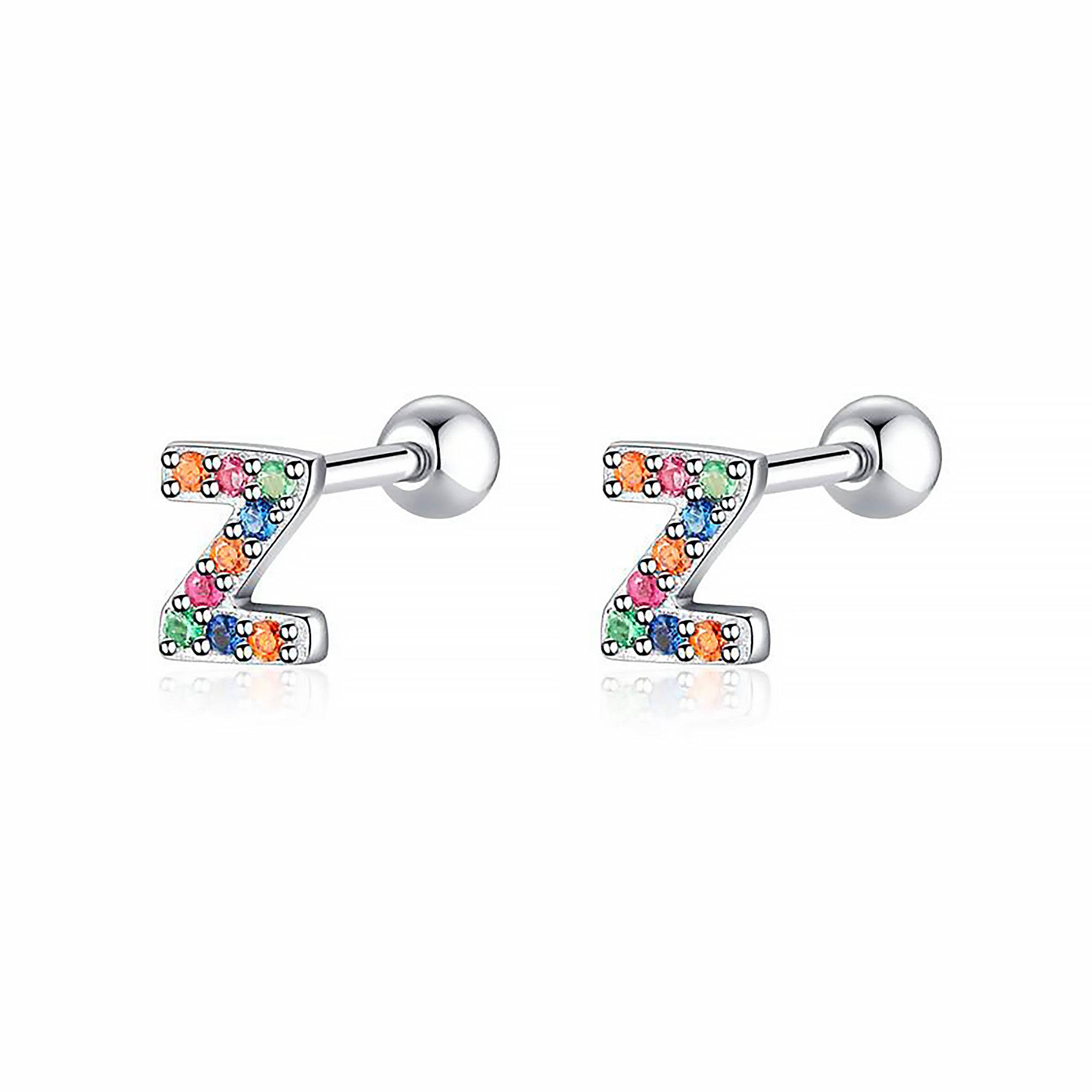 Letria - Colourful Initial Earrings for Women