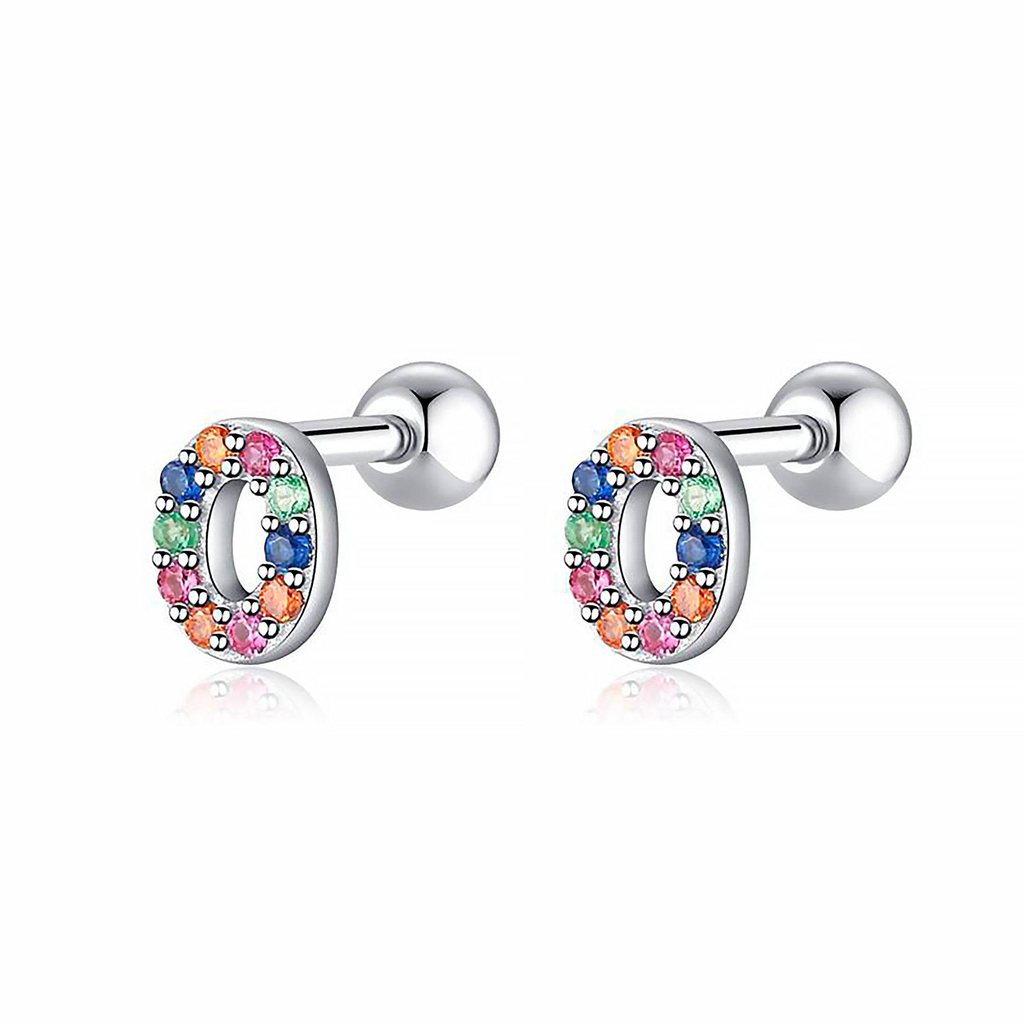 Letria - Colourful Initial Earrings for Women