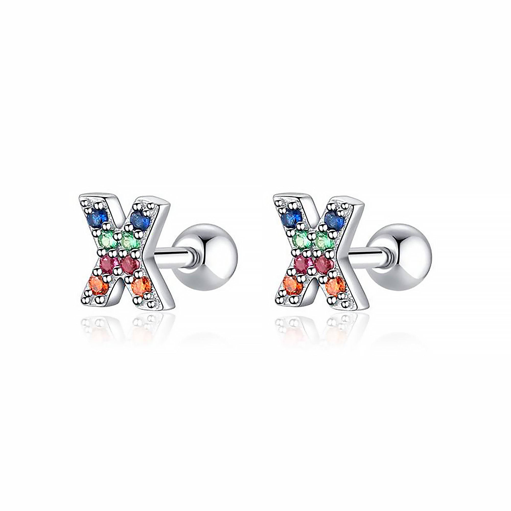 Letria - Colourful Initial Earrings for Women