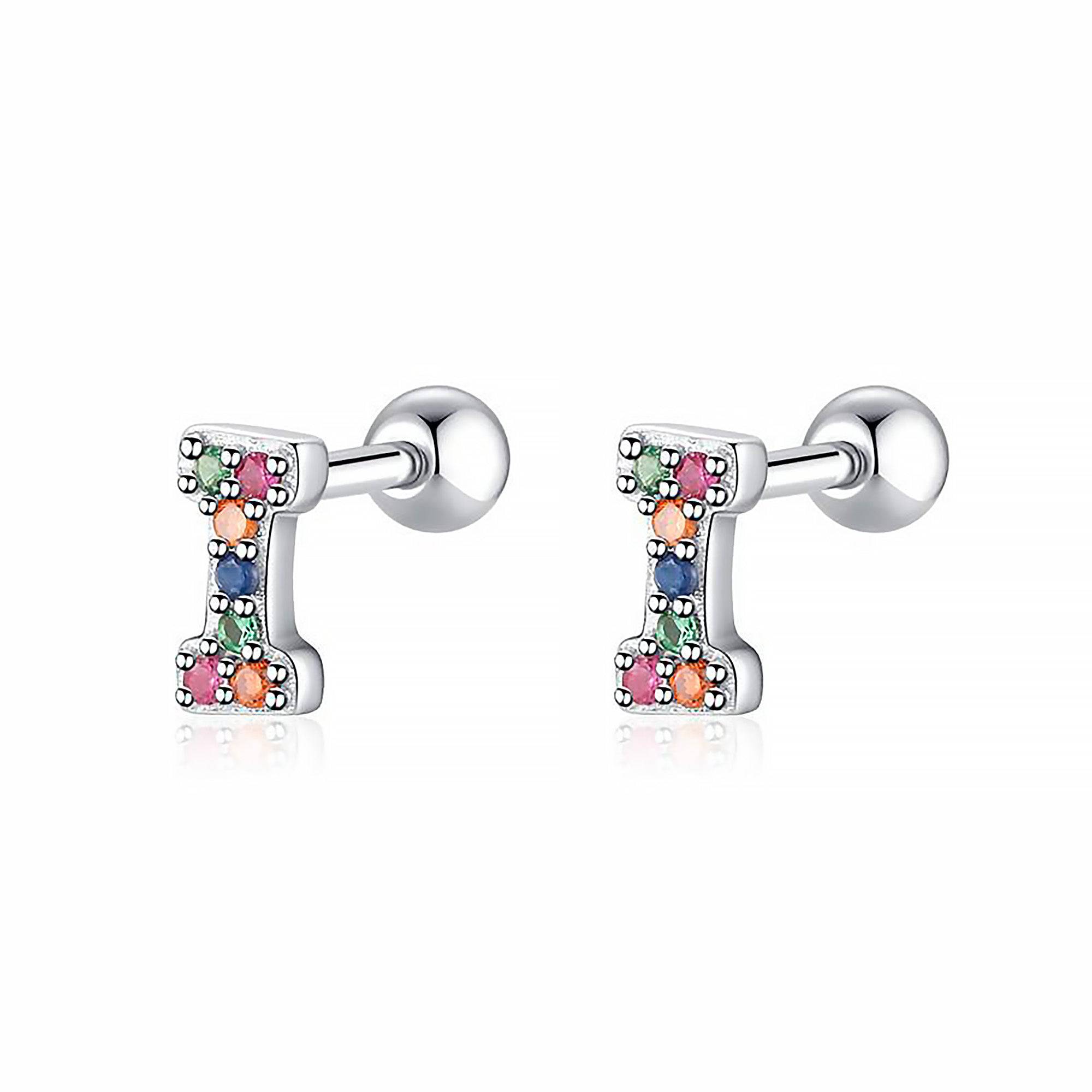 Letria - Colourful Initial Earrings for Women
