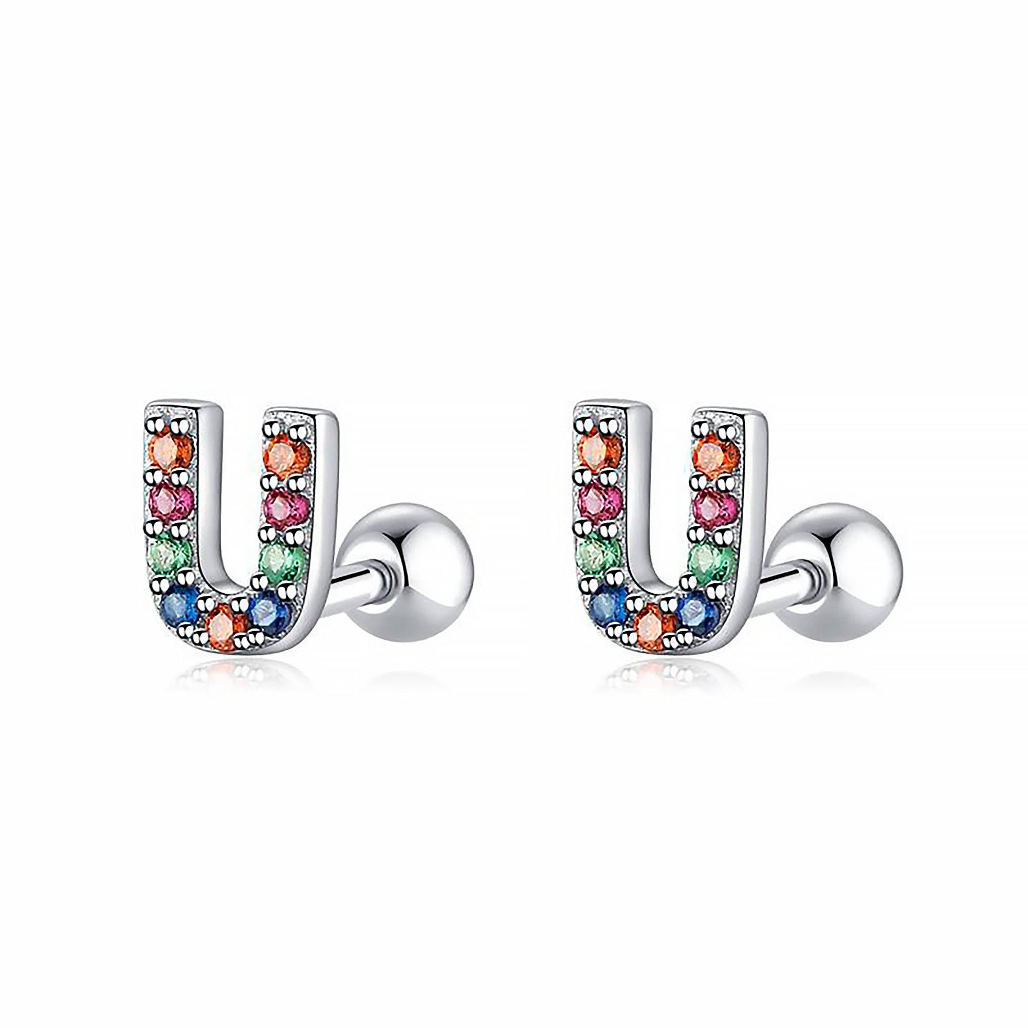 Letria - Colourful Initial Earrings for Women